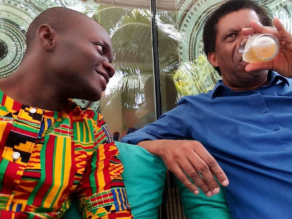 Avec Dany Laferrière ©Awalé Afriki