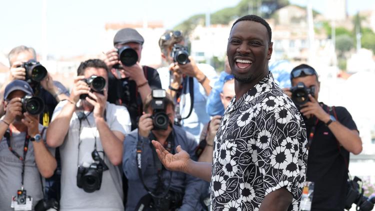 Omar Sy avec la presse au festival de Cannes 2022© VALERY HACHE